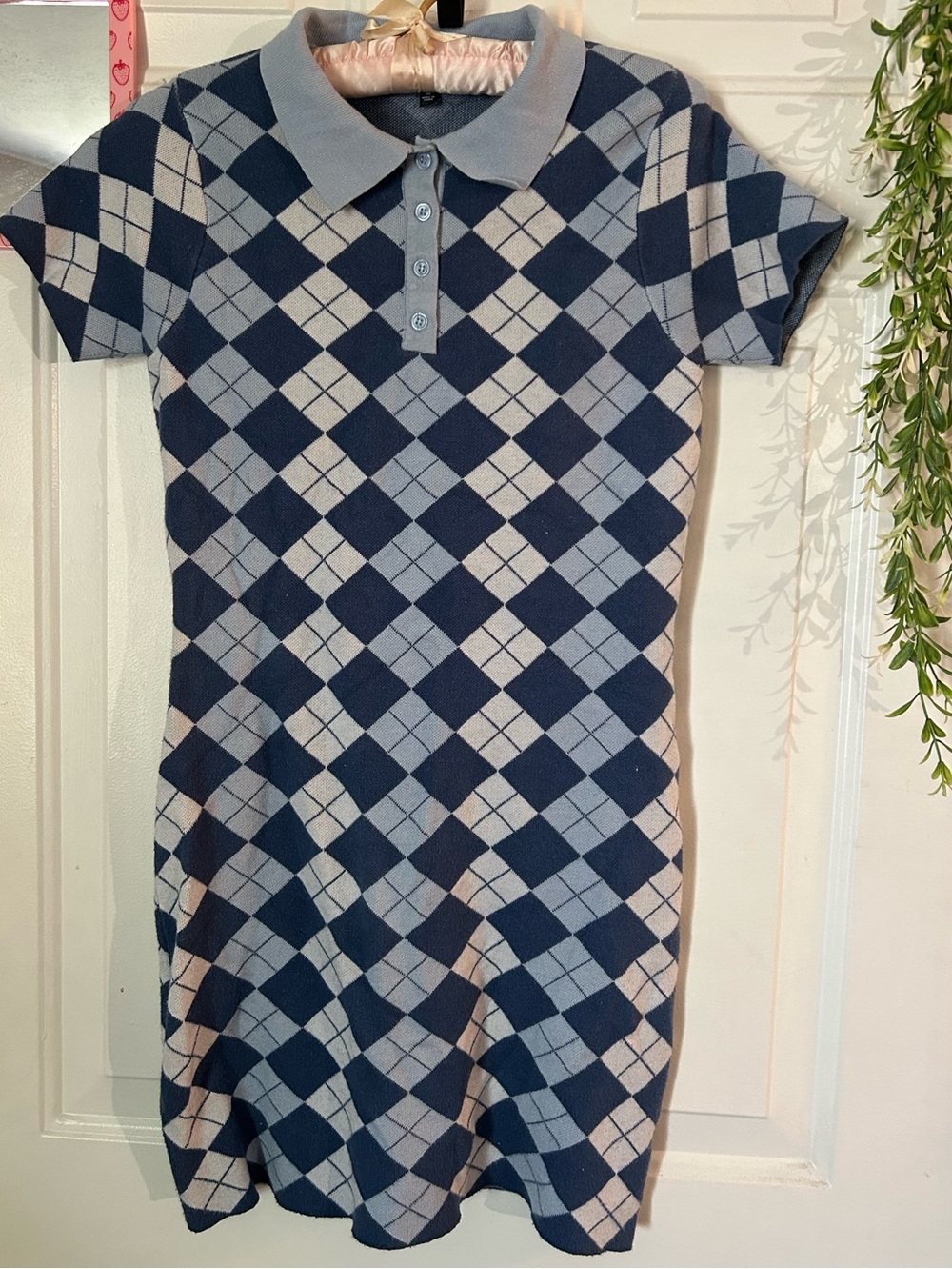Kendall & Kylie Argyle Polo Dress